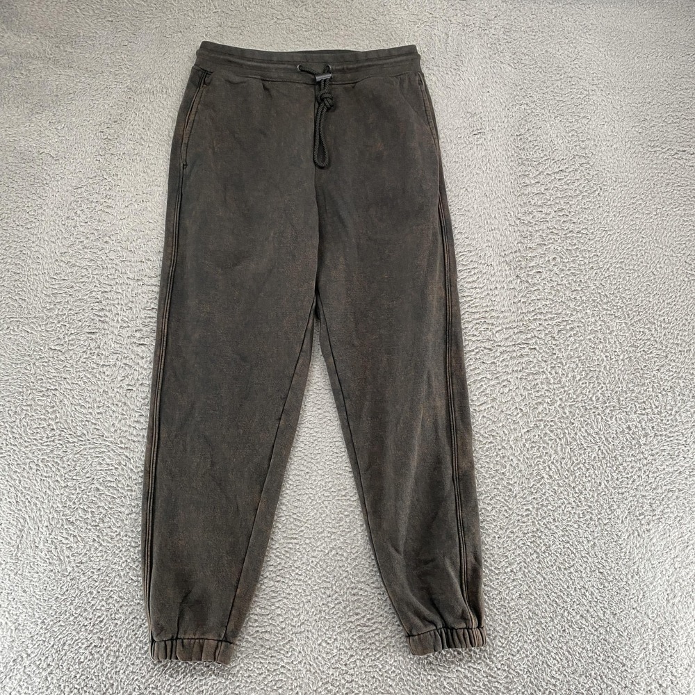 Alphalete Joggers Mens Medium Brown Fleece‎ Sweatpants Lounge Gym Workout